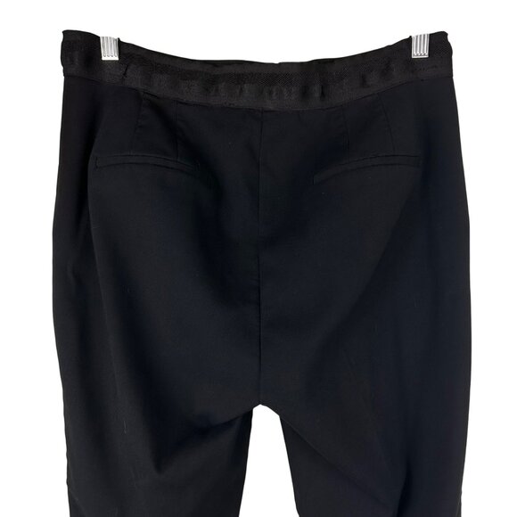 Zara Black Soft Ankle Flat Front‎ Pockets Business Casual Pants Size Large - Picture 13 of 16